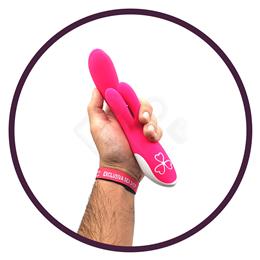 Vibrador Rabbit com 10 Modos de Vibração e Carregamento via Cabo "USB" Magnético - NV TOYS Lena - 11,2 x 3,3 cm