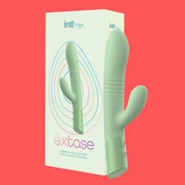 Vibrador Rabbit com 10 Modos de Vibração, Movimentos de Vai e Vem e Carregamento via Cabo USB - Intt Toys Êxtase | 15 x 3,4 cm | Disponível em 2 Cores