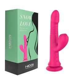 Vibrador Rabbit com 10 Modos de Vibração e Rotações, 10 Tipos de Pulsações, Ventosa na Base e Carregamento Via Cabo USB - I-moon Snow Love | Disponível em 2 Cores