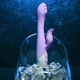Vibrador Rabbit com 10 Modos de Vibração, Texturas Massageadoras e Estimulador de Clitóris com Língua Estimuladora - Evolved Pleasing Petal | 12,8 x 3,4 cm