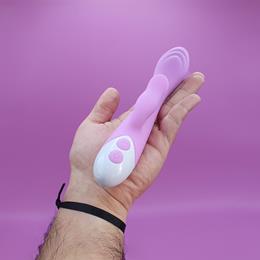 Vibrador Rabbit com 10 Modos de Vibração, Texturas Massageadoras e Estimulador de Clitóris com Língua Estimuladora - Evolved Pleasing Petal | 12,8 x 3,4 cm