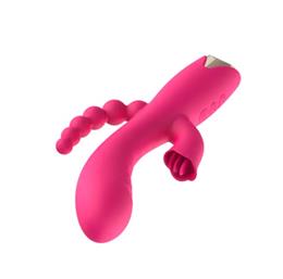 Foto 3 do produto Vibrador Rabbit com 3 Funções, 10 Modos de Vibração, 4 níveis de Velocidade e Recarregável - NV Toys Rabid Bunny | 11,5 x 3,7 cm | Disponível em 2 Cores