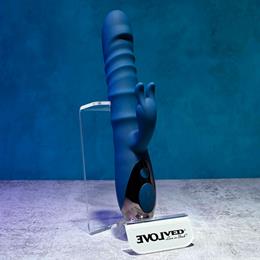 Vibrador Rabbit com Anéis Massageadores em 3 Níveis, 10 Modos de Vibração e Carregamento via Cabo USB - Evolved Novelties The Ringer | 13,5 x 3,7 cm