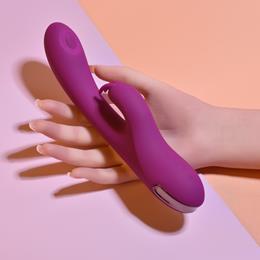 Vibrador Rabbit com Batidinhas em 3 Níveis, 10 Modos de Vibração e Carregamento via Cabo USB - Evolved Playboy Pleasure Thumper | 12 x 3,4 cm