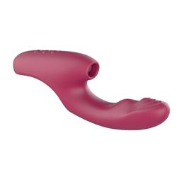 Vibrador Rabbit com Massageador de Ponto G, Função de Aquecimento e Pulsação - Adão e Eva Meta | 12 x 3,4 cm
