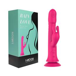 Vibrador Rabbit com Motor Duplo, 10 Modos de Vibração e Rotações, Ventosa na Base e Carregamento Via Cabo USB - I-moon Rain Love | Disponível em 2 Cores
