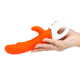Vibrador Rabbit em Silicone Soft Touch com 9 Modos de Vibração e Recarregável - S-Hande Spray | 13 x 3,7 cm | Disponível em 2 Cores