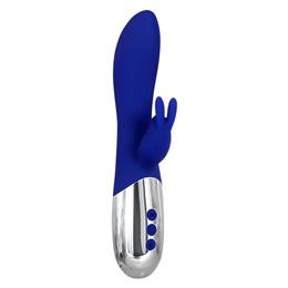 Vibrador Rabbit Recarregável com Aquecimento, Estimulador de Clítoris em Forma de Coelho e 10 Modos de Vibração - Adam & Eve Royal Rabbit Warming Vibrator | 10 x 3,8 cm