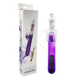 Foto 5 do produto Vibrador Rabbit Recarregável com Movimento Vai e Vem, Estimulador de Clitóris em Forma de Borboleta e 36 Modos de Vibração - Devices Vibration Balls | 12,5 x 3,1 cm | Disponível em 2 Cores