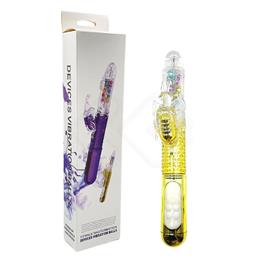 Foto 1 do produto Vibrador Rabbit Recarregável com Movimento Vai e Vem, Estimulador de Clitóris em Forma de Borboleta e 36 Modos de Vibração - Devices Vibration Balls | 12,5 x 3,1 cm | Disponível em 2 Cores