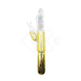 Foto 3 do produto Vibrador Rabbit Recarregável com Movimento Vai e Vem, Estimulador de Clitóris em Forma de Borboleta e 36 Modos de Vibração - Devices Vibration Balls | 12,5 x 3,1 cm | Disponível em 2 Cores