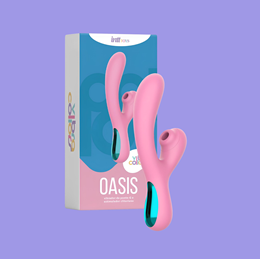 Vibrador Rabbit em Silicone com 10 Modos de Vibração, 10 Ondas de Pressão e Recarregável - Intt Toys Oasis | 11,5 x 3,7 cm | Disponível em 3 Cores
