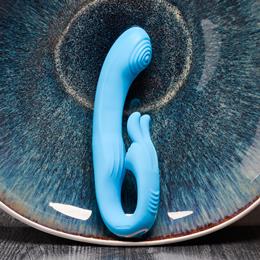 Vibrador Recarregável para Ponto G e Clítoris com Design Flexivel e 7 Modos de Vibração - Evolved Sea Breeze Bunny | 18 x 3,6 cm
