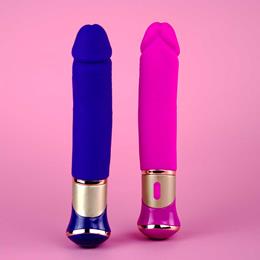 Vibrador Rotativo Recarregável em Silicone com 10 Modos de Vibração - Aphrodisia Greedy Dong | 19,2 x 3,5 cm | Disponível em 2 Cores