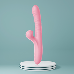 Vibrador em Silicone com Texturas Onduladas e Estimulador de Ponto G e Clitóris - Adão & Eva | 12,5 x 3,5 cm | Disponível em 2 Cores