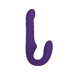 Foto 4 do produto Vibrador Strap On Recarregável com 7 Modos de Vibração e 4 Pulsações - Adam & Eve "Eve's Ultimate Thrusting Strapless Strap-On" | 14,3 x 3,6 cm | 9,1 x 3,7 cm