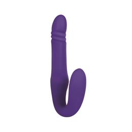 Foto 5 do produto Vibrador Strap On Recarregável com 7 Modos de Vibração e 4 Pulsações - Adam & Eve "Eve's Ultimate Thrusting Strapless Strap-On" | 14,3 x 3,6 cm | 9,1 x 3,7 cm