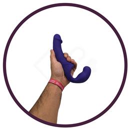 Vibrador Strap On em Silicone com 10 Modos de Vibração e Controle Remoto sem Fio - Aphrodisia Double Rider | 22 x 3,8 cm | Disponível em 2 Cores