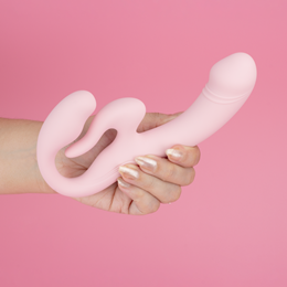 Vibrador Strap On em Silicone com 10 Modos de Vibrações, Controle Remoto Sem Fio e Carregamento via USB - Exclusiva Thalassa