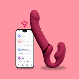 Vibrador Strapless com Controle por Aplicativo, 7 Modos de Vibração, 3 Motores e Recarregável via USB - Lovense Lapis | 14,5 x 3,7 cm