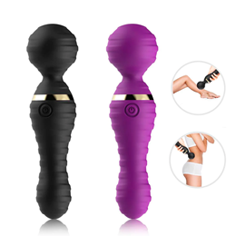 Vibrador Varinha Mágica em Silicone com 9 Modos de Vibração, Recarregável - Massager | 19,5 x 5 cm | Disponível em 2 Cores