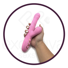 Foto 5 do produto Vibrating Spear - Vibrador Estimulador de Ponto G e Clítoris Recarregável com Rotação, Movimento Vai e Vem, 7 Modos de Pulsação e Leve Aquecimento - 25 x 3,4 cm