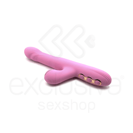 Foto 3 do produto Vibrating Spear - Vibrador Estimulador de Ponto G e Clítoris Recarregável com Rotação, Movimento Vai e Vem, 7 Modos de Pulsação e Leve Aquecimento - 25 x 3,4 cm