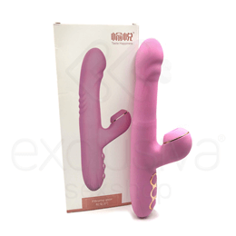 Foto 1 do produto Vibrating Spear - Vibrador Estimulador de Ponto G e Clítoris Recarregável com Rotação, Movimento Vai e Vem, 7 Modos de Pulsação e Leve Aquecimento - 25 x 3,4 cm