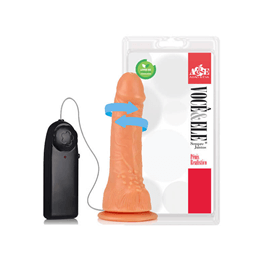 Você & Ele - Prótese Peniana com Rotação e Base em Ventosa - 12 x 3,7 cm | Cor: Bege