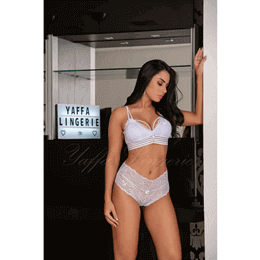 Yaffa Lingerie - Conjunto Cropped com Detalhe de Strappy | Disponível em 3 Cores e 4 Tamanhos