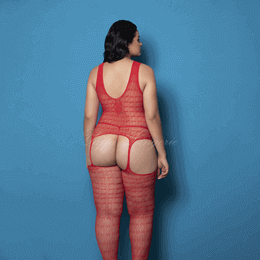 Foto 4 do produto Yaffa Lingerie - Macacão com Detalhes em Renda, Costas Nuas e Suspensório - Veste do P 36 até o 46 Plus Size | Cor: Vermelho