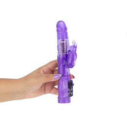 Vibrador Rabbit em Silicone com 12 Modos de Vibração, Rotativo, Estimulador Clitoriano, Resistente a Água e Recarregável - YouVibe | 10 x 3 cm | Disponível em 2 Cores