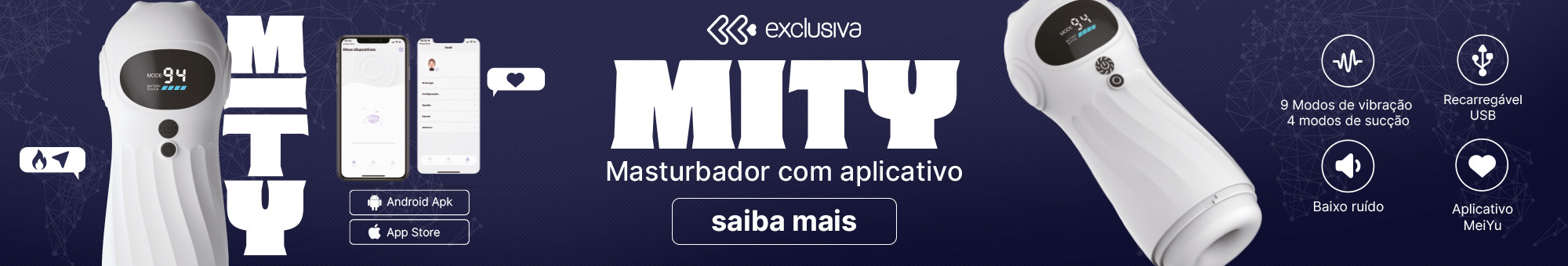 Mity- Conheça essa novidade! Masturbador masculino com aplicativo