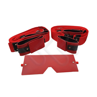 Foto 6 do produto Amarras em Nylon com Algemas, Tornozeleiras e Venda em Couro Sintético - InNamorata Sex Night Cama Graduada | Disponível em 2 Cores