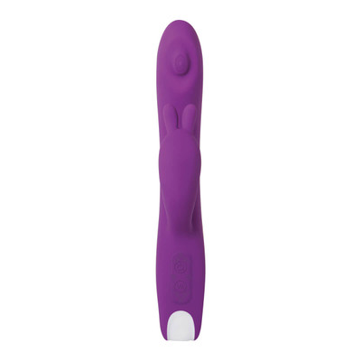 Foto 4 do produto Vibrador de Ponto G e Clitóris em Formato de Coelho com 9 Vibrações e 9 Pulsações - Adam & Eve Deluxe Rabbit Thumper - 24,2 x 3,5 cm