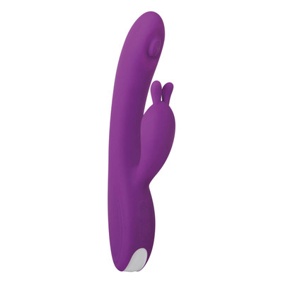 Foto 2 do produto Vibrador de Ponto G e Clitóris em Formato de Coelho com 9 Vibrações e 9 Pulsações - Adam & Eve Deluxe Rabbit Thumper - 24,2 x 3,5 cm