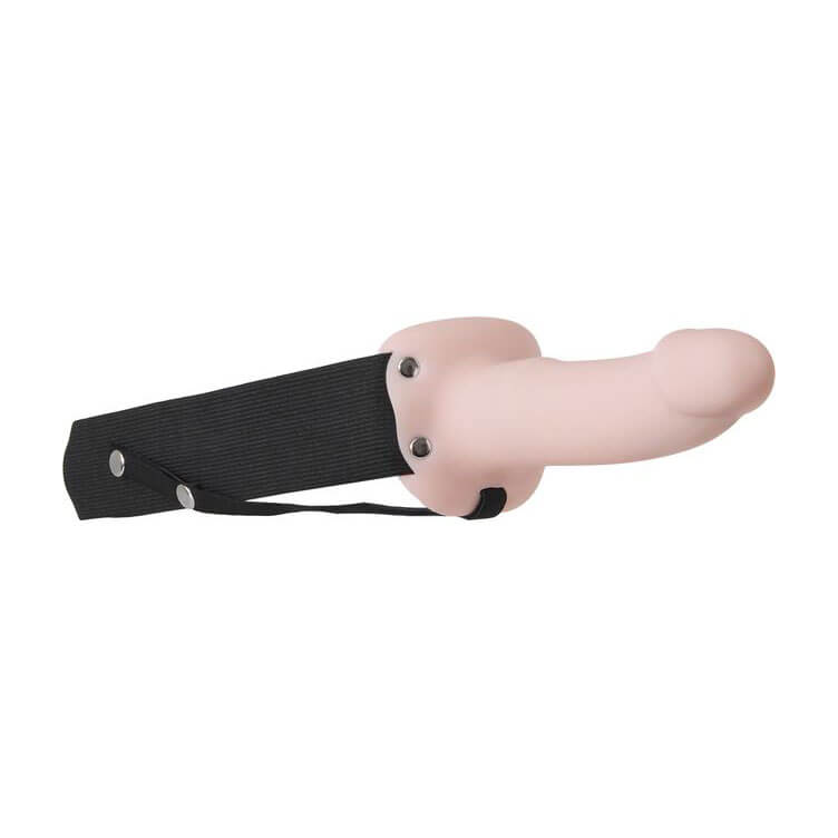 Capa Peniana Oca em Silicone com Cinta Elástica Larga - Adam & Eve Flexskin Hollow Strap-On - 15 x 4,3 cm - 5