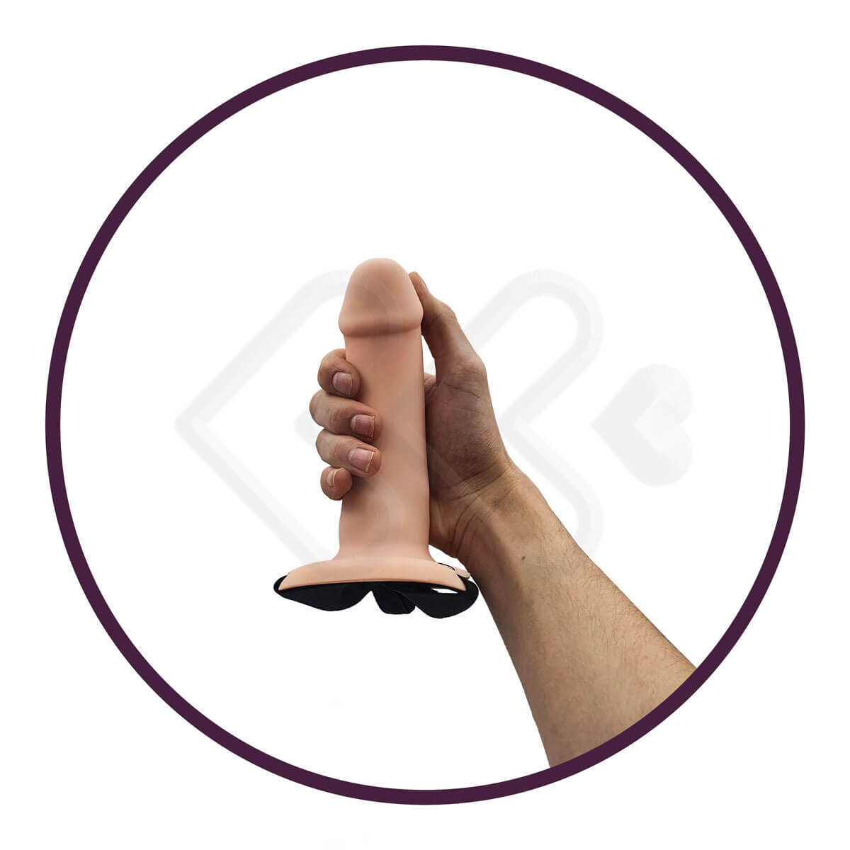 Capa Peniana Oca em Silicone com Cinta Elástica Larga - Adam & Eve Flexskin Hollow Strap-On - 15 x 4,3 cm - 6