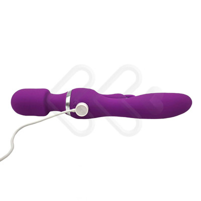 Foto 4 do produto Vibrador de Ponto G e Massageador Erótico com 7 Modos de Vibração - Adam & Eve G-Motion Rabbit Wand - 25 x 3,8 cm