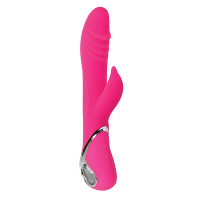 Foto 3 do produto Vibrador de Ponto G com Estimulador Clitoriano em Formato de Golfinho, 7 Modos de Vibrações e 3 de Rotações - Adam & Eve The Dancing Dolphin - 22,5 x 3,9 cm