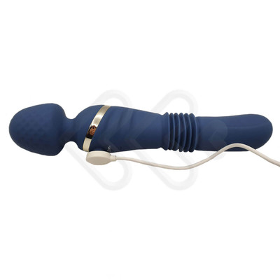 Foto 4 do produto Massageador Duplo em Silicone com 8 Modos de Vibração - Adam & Eve The Dual End Thrusting Wand - 24,3 x 4,7 cm