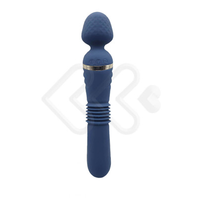 Foto 2 do produto Massageador Duplo em Silicone com 8 Modos de Vibração - Adam & Eve The Dual End Thrusting Wand - 24,3 x 4,7 cm