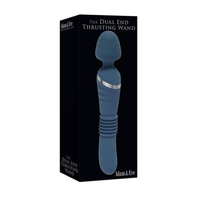 Foto 1 do produto Massageador Duplo em Silicone com 8 Modos de Vibração - Adam & Eve The Dual End Thrusting Wand - 24,3 x 4,7 cm