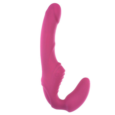 Foto 2 do produto Estimulador com Penetrador Strap-on em Silicone com 9 Modos de Vibração - Adam & Eve Vibrating Strapless Strap-on - 28,7 x 5,4 cm