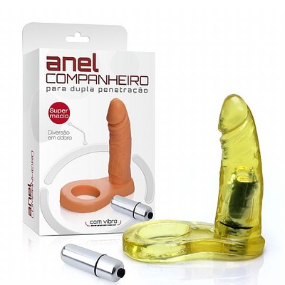 Anel Companheiro com Bullet de Vibração Única e Resistente à Água - Adão e Eva | 9,8 x 2,7 cm | Disponível em 7 Cores
