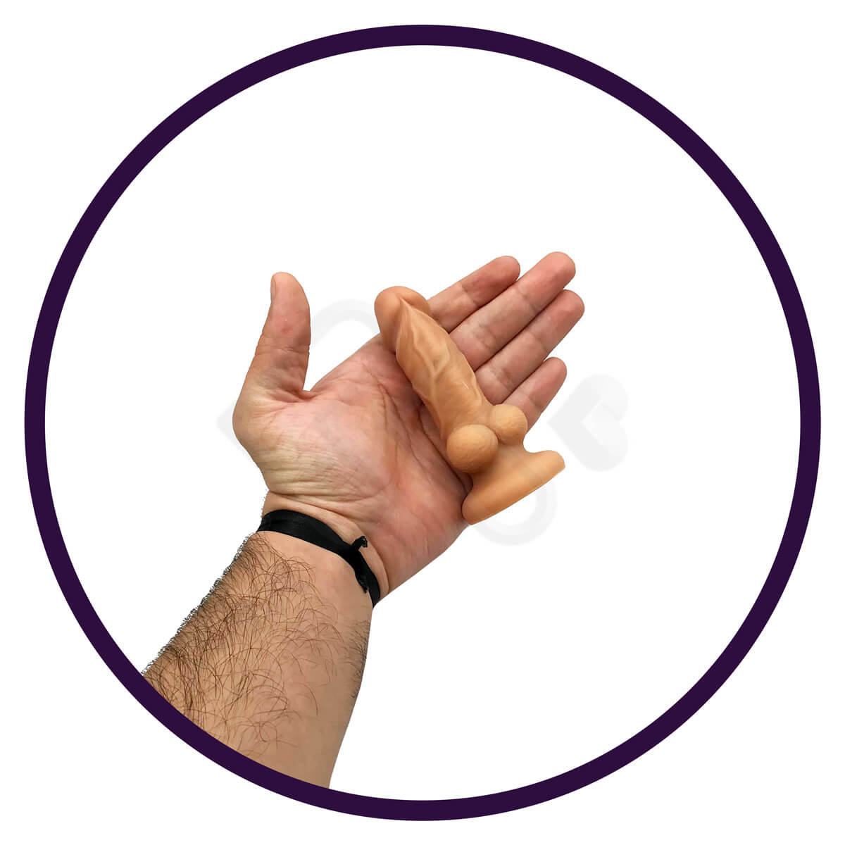 Adão & Eva Baby - Mini Prótese Peniana Realística em Silicone com Escroto e Base em Ventosa - 7 x 2,6 cm - 3