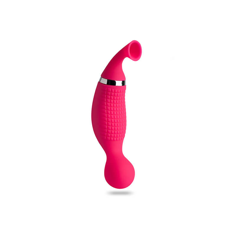 Estimulador Massageador de Clitóris Recarregável com Sucção e 10 Modos de Vibração - Adão & Eva Beija Eu - 22 x 4 cm - 2