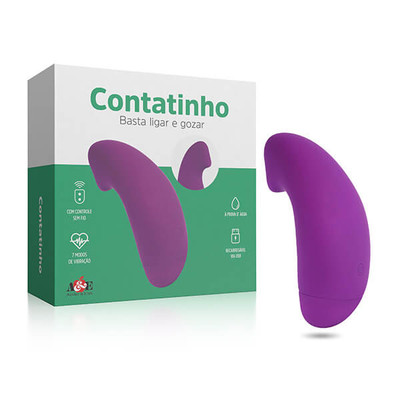 Foto 1 do produto Cápsula Vibratória em Silicone com 10 Modos de Vibração e Controle Remoto - Adão e Eva Contatinho - 8,7 x 4,1 cm