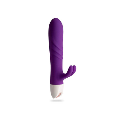 Foto 2 do produto Vibrador de Ponto G Recarregável com Estimulador de Clitóris e 10 Modos de Vibração - Adão & Eva Desce Pro Play | 11,2 x 3,2 cm