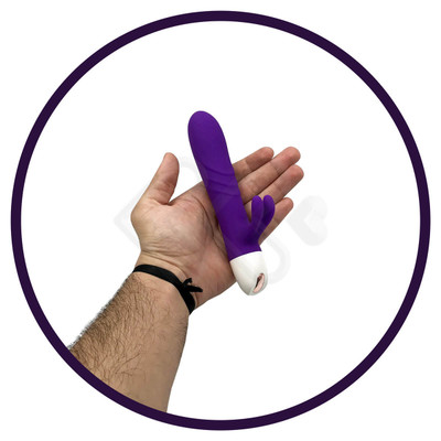 Foto 4 do produto Vibrador de Ponto G Recarregável com Estimulador de Clitóris e 10 Modos de Vibração - Adão & Eva Desce Pro Play | 11,2 x 3,2 cm